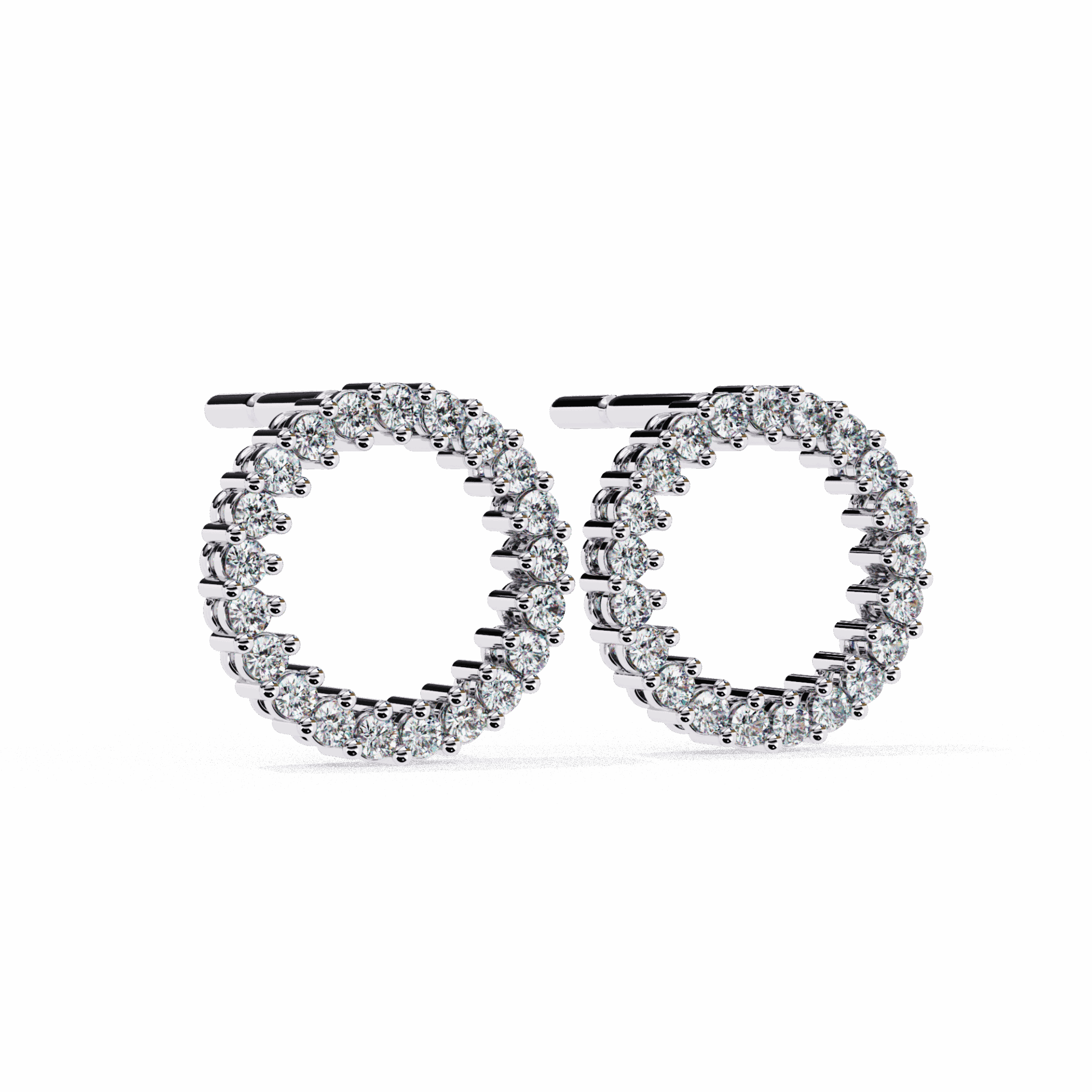 0.3 Carat Classic Round Hoop Earrings in Moissanite | House of Estara