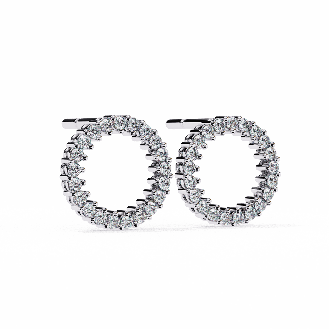0.3 Carat Classic Round Hoop Earrings in Moissanite | House of Estara