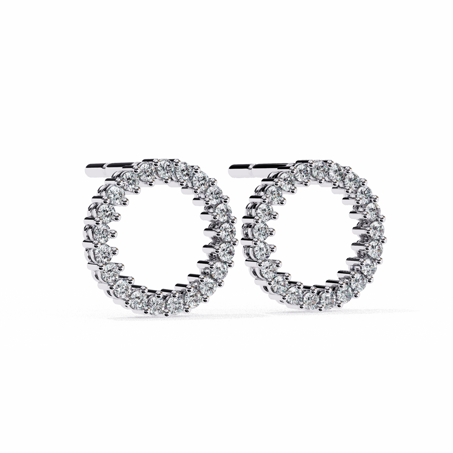 0.3 Carat Classic Round Hoop Earrings in Moissanite | House of Estara