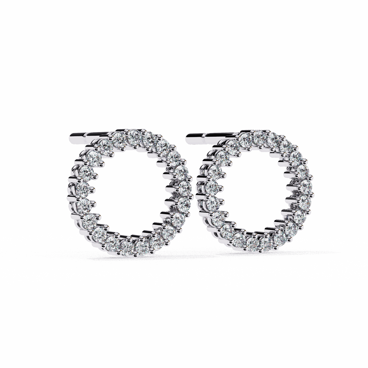 0.3 Carat Classic Round Hoop Earrings in Moissanite | House of Estara