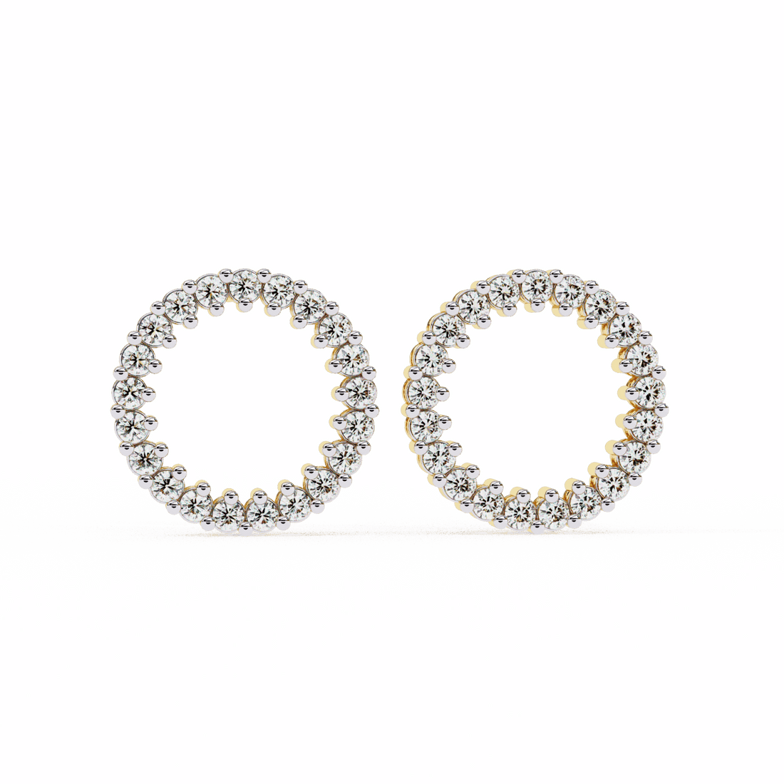 0.3 Carat Classic Round Hoop Earrings in Moissanite | House of Estara