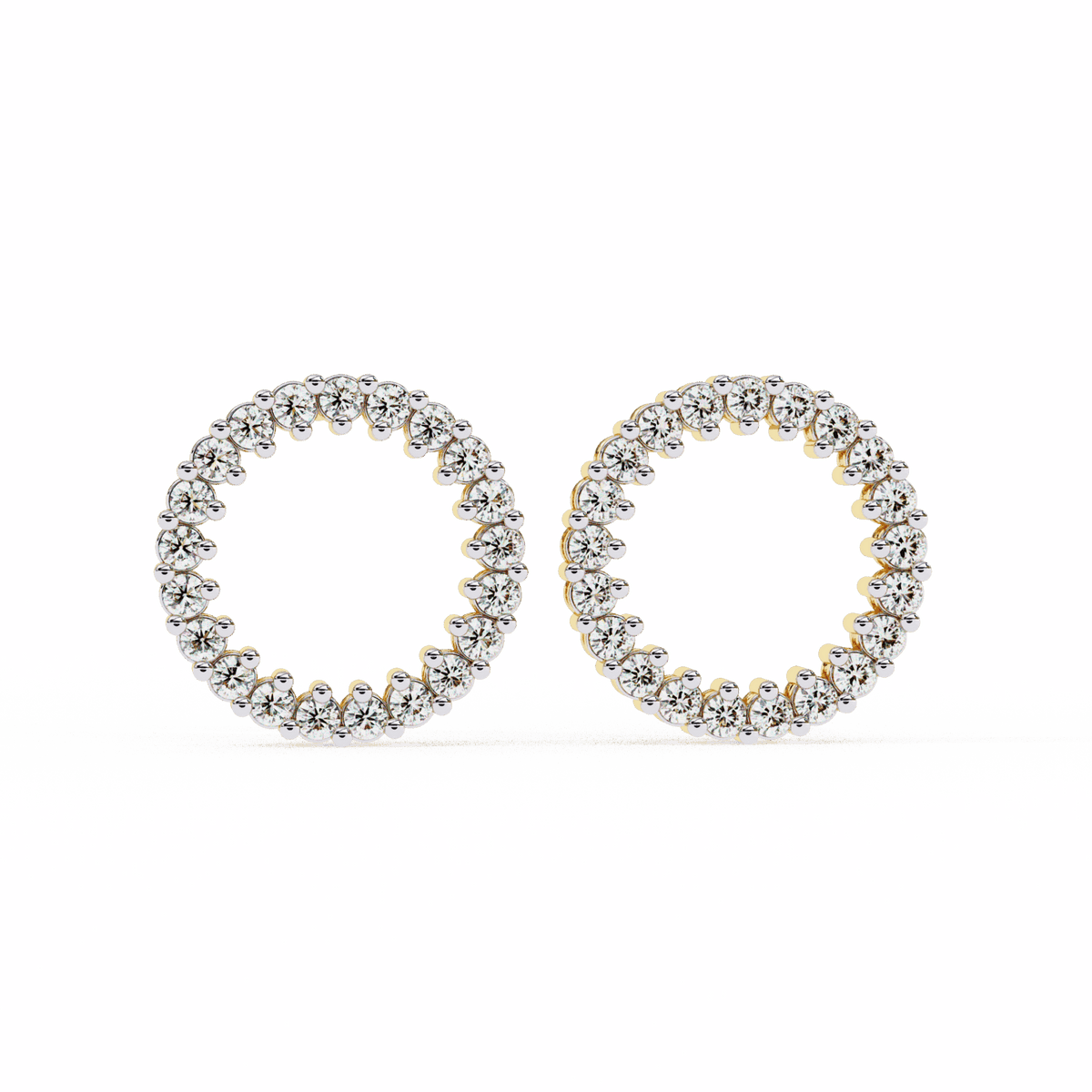 0.3 Carat Classic Round Hoop Earrings in Moissanite | House of Estara