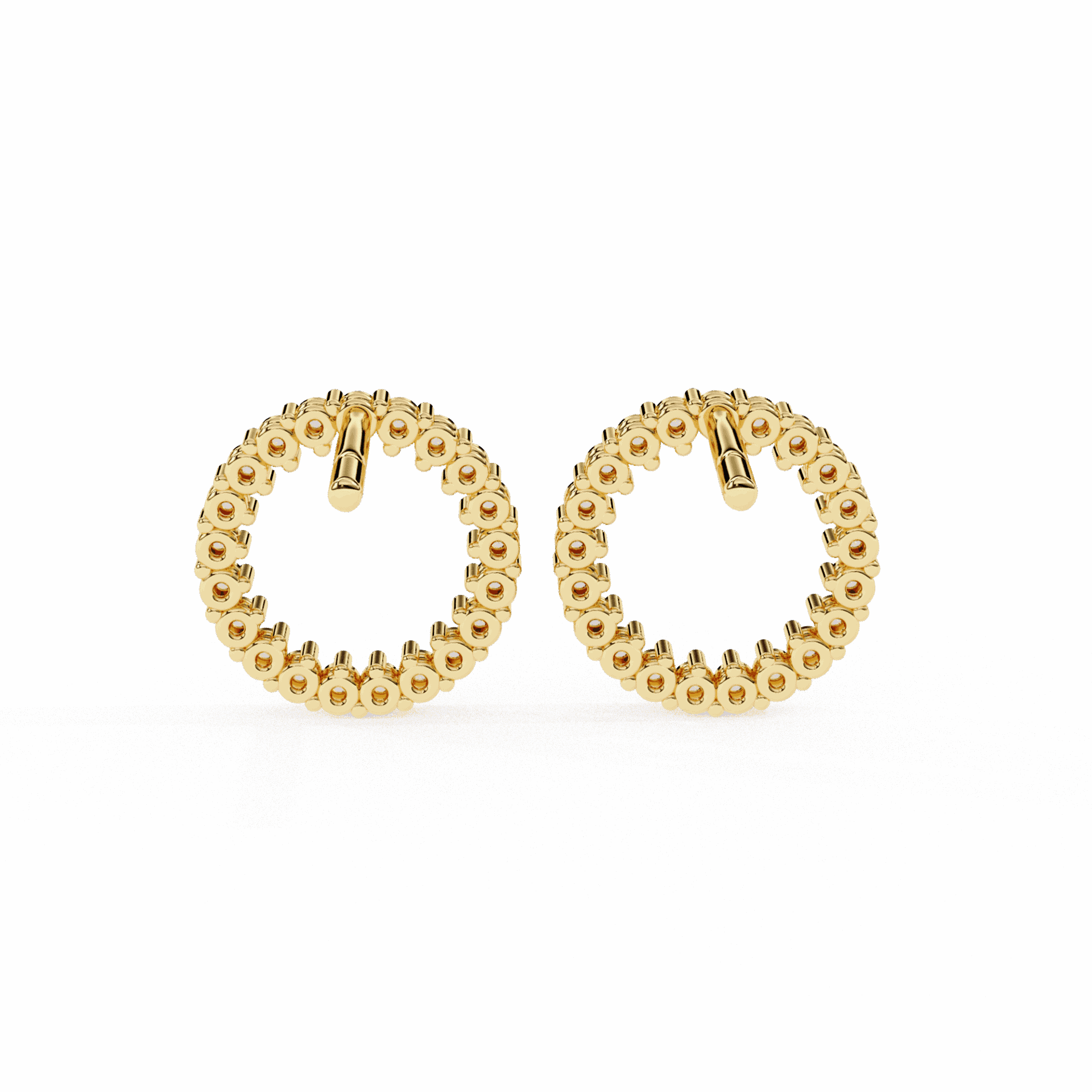 0.3 Carat Classic Round Hoop Earrings in Moissanite | House of Estara
