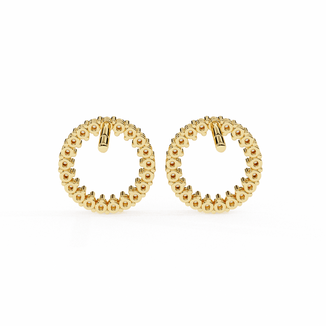 0.3 Carat Classic Round Hoop Earrings in Moissanite | House of Estara