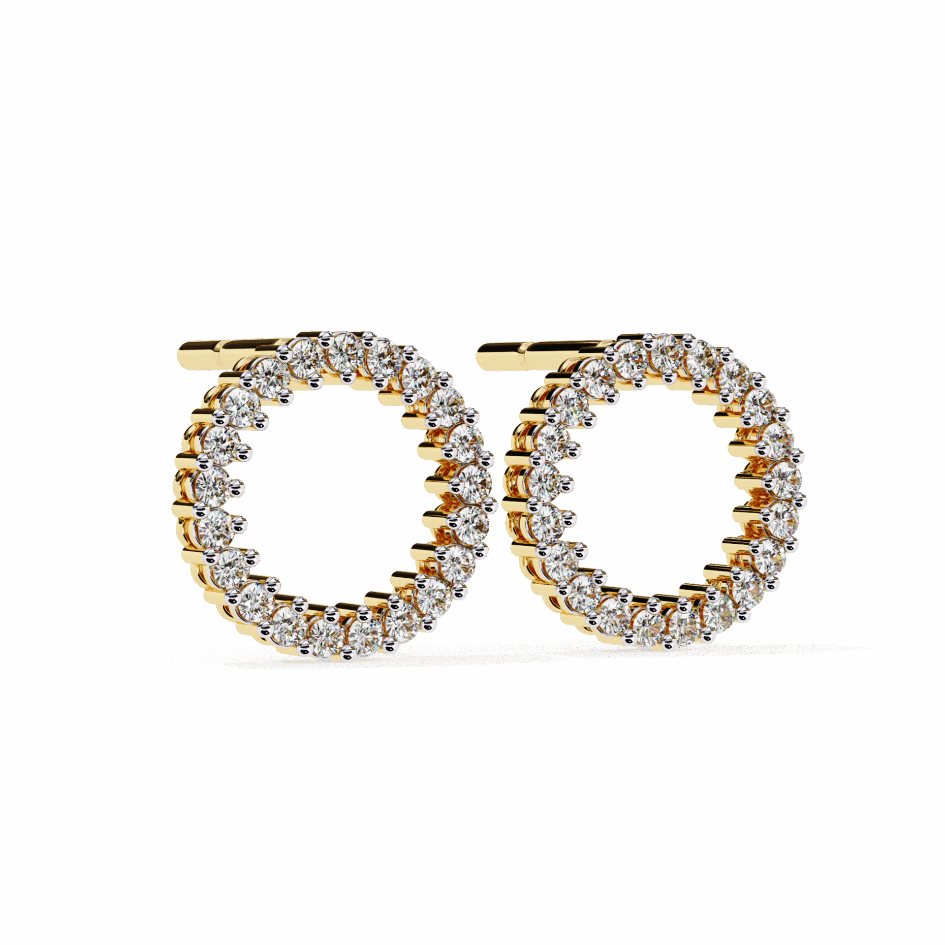 0.3 Carat Classic Round Hoop Earrings in Moissanite | House of Estara