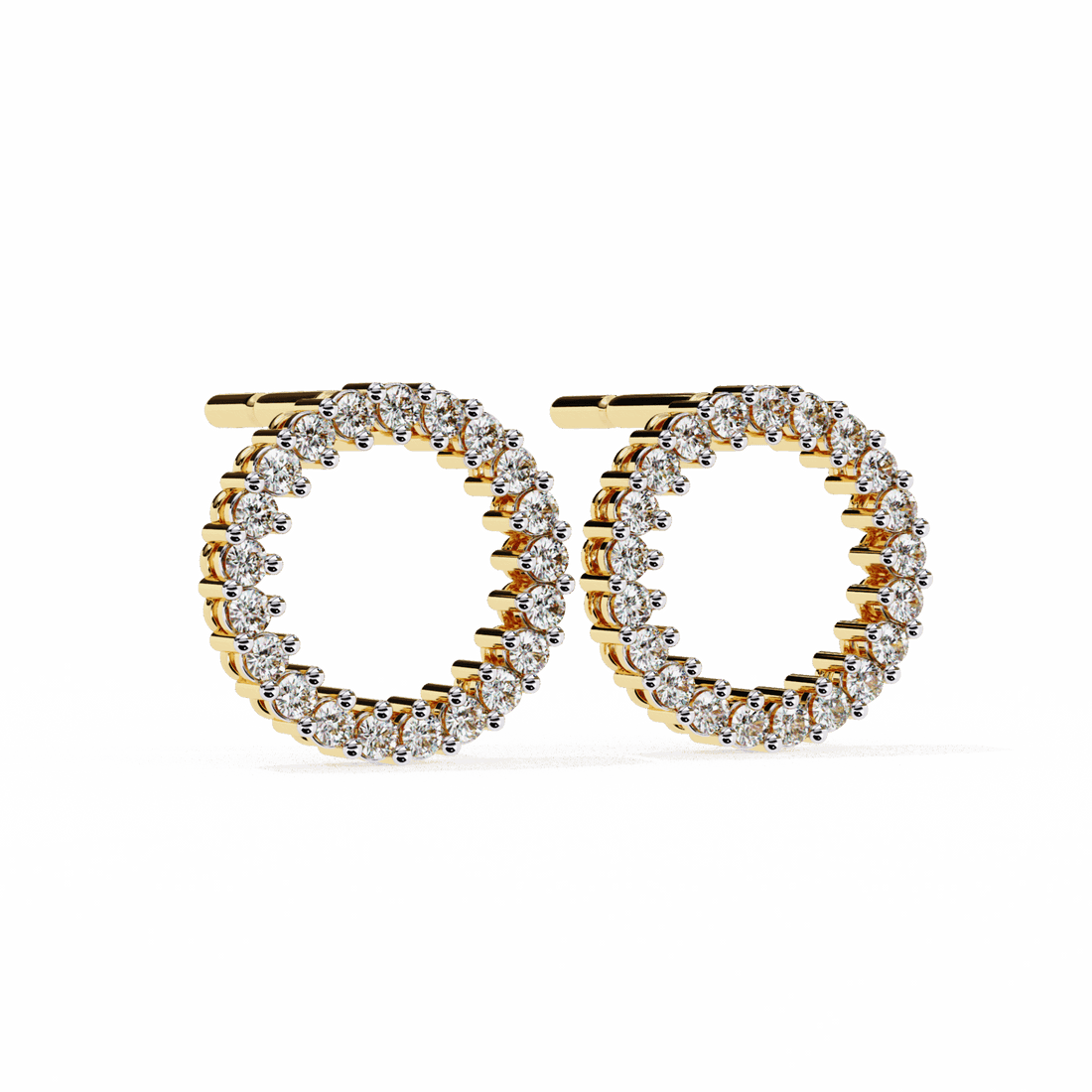0.3 Carat Classic Round Hoop Earrings in Moissanite | House of Estara