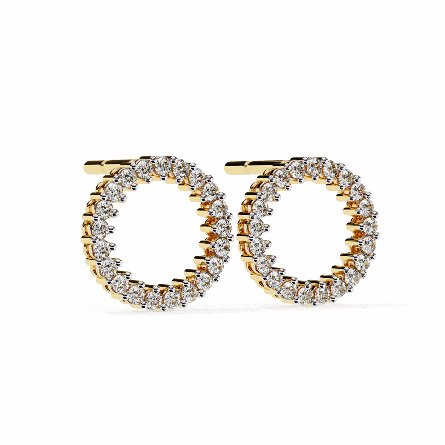 0.3 Carat Classic Round Hoop Earrings in Moissanite | House of Estara