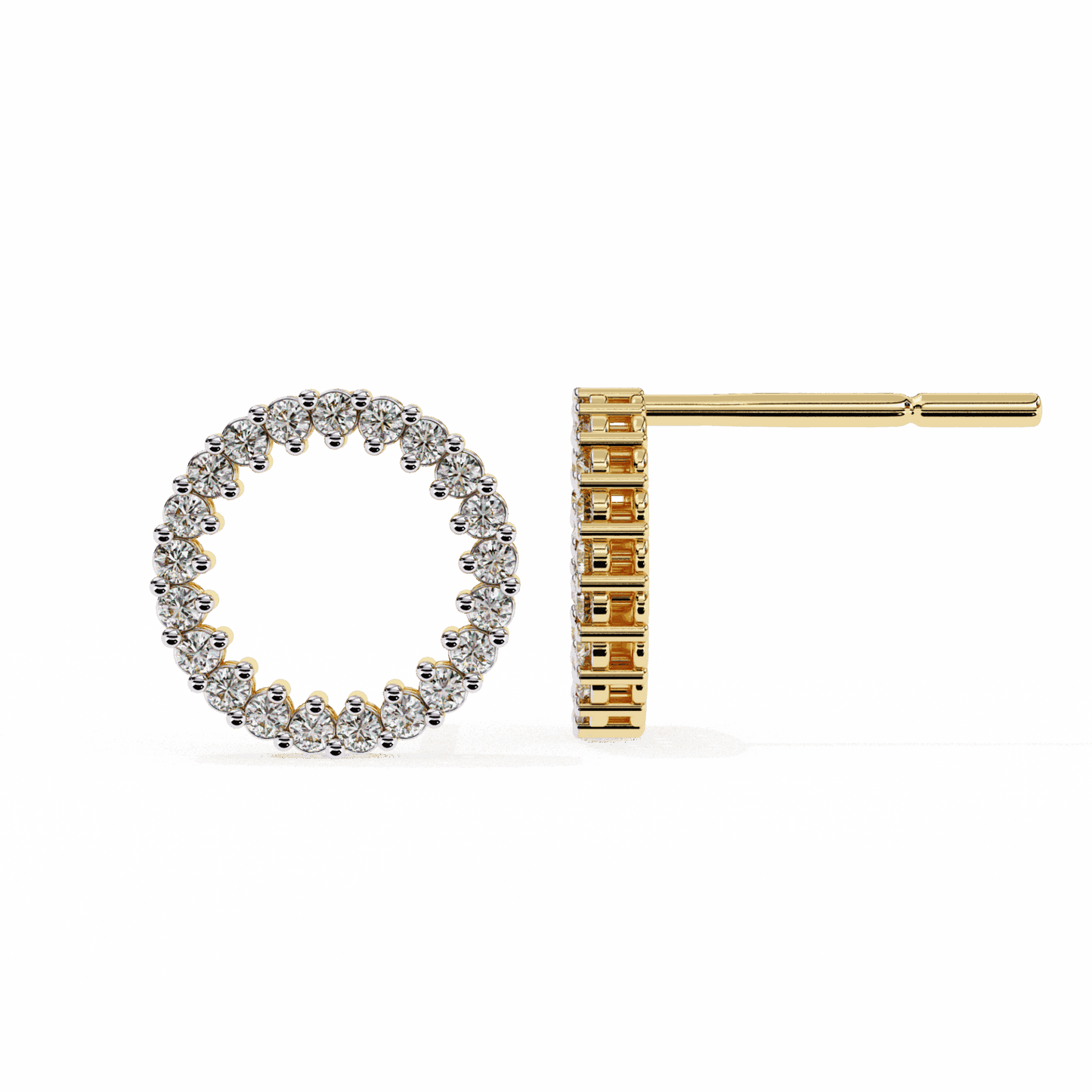 0.3 Carat Classic Round Hoop Earrings in Moissanite | House of Estara