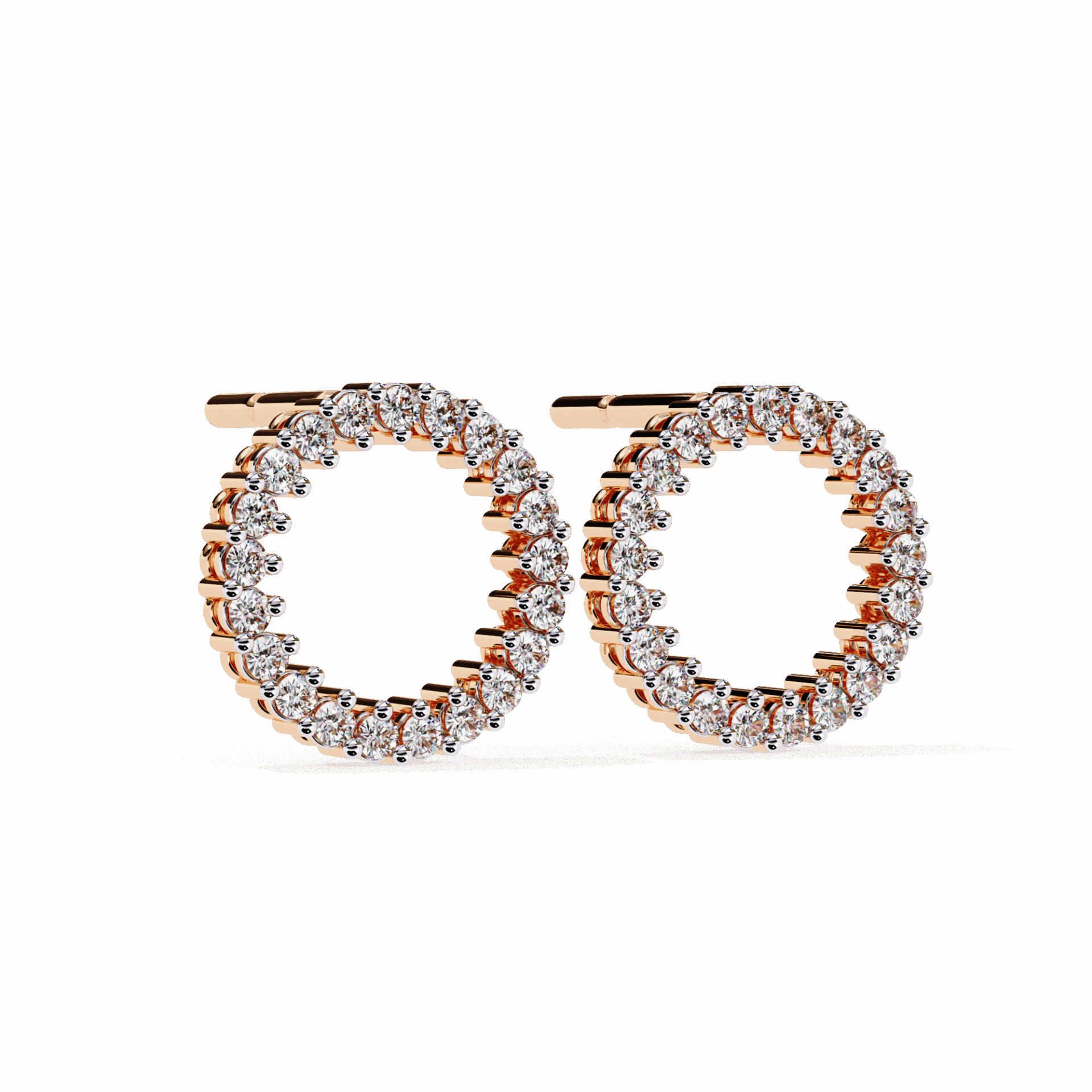 0.3 Carat Classic Round Hoop Earrings in Moissanite | House of Estara
