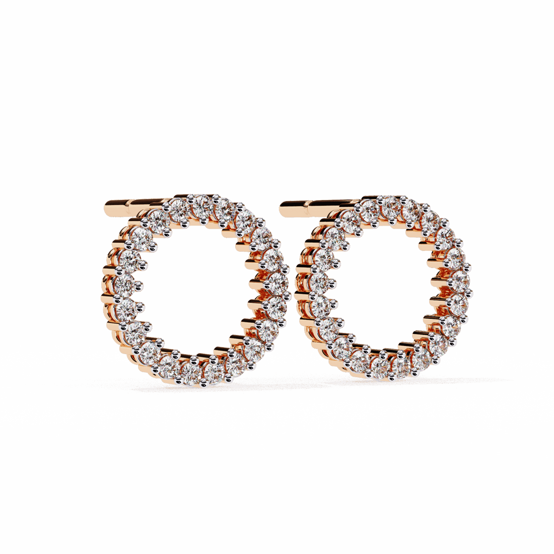 0.3 Carat Classic Round Hoop Earrings in Moissanite | House of Estara