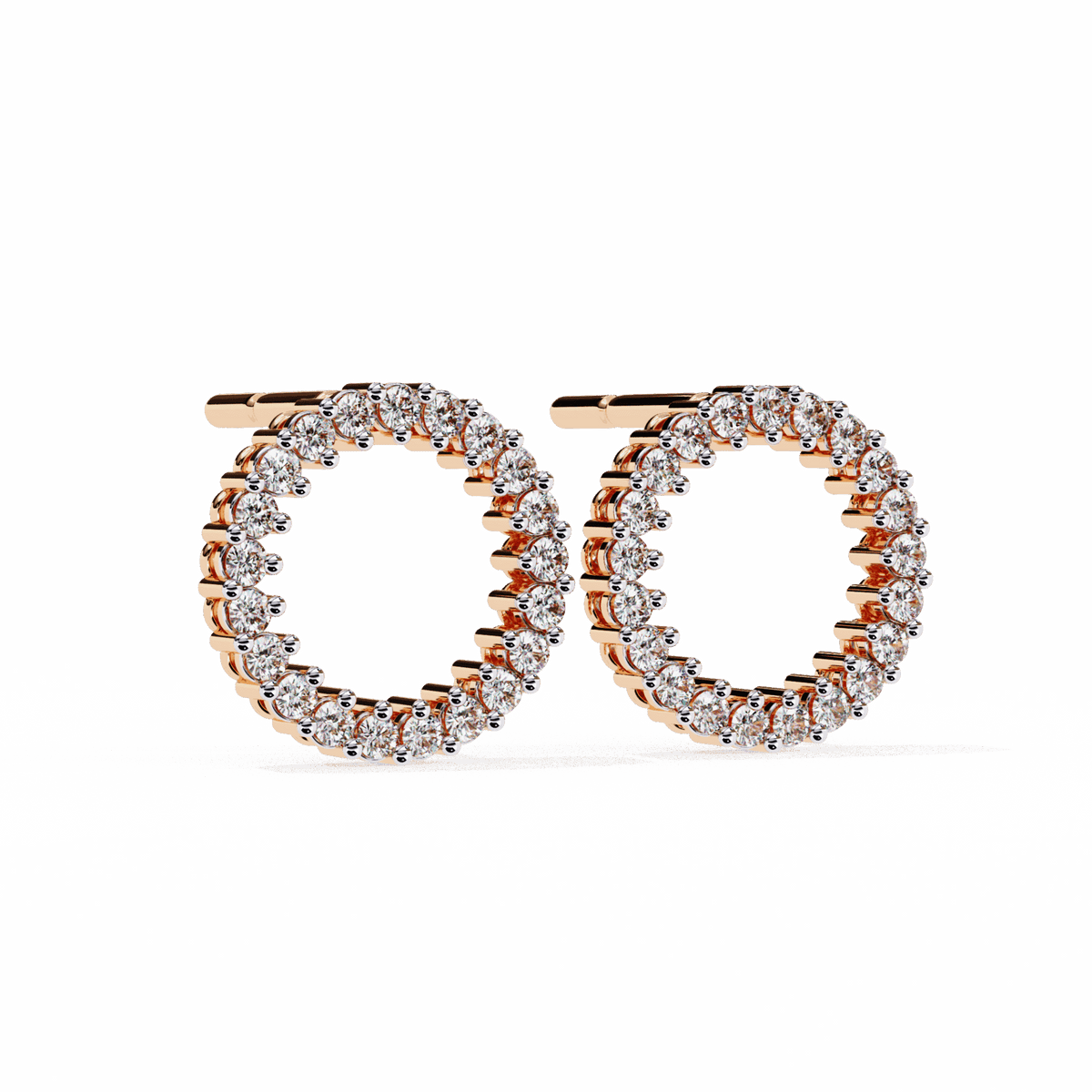 0.3 Carat Classic Round Hoop Earrings in Moissanite | House of Estara