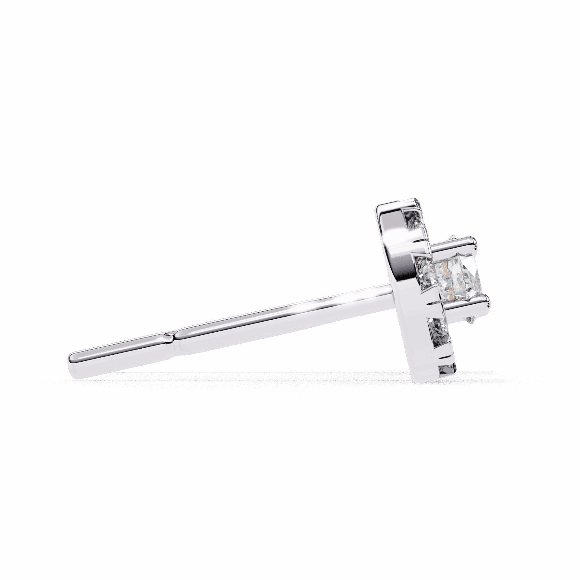 0.3 Carat Petite Round Duo Stud Earrings in Moissanite | House of Estara