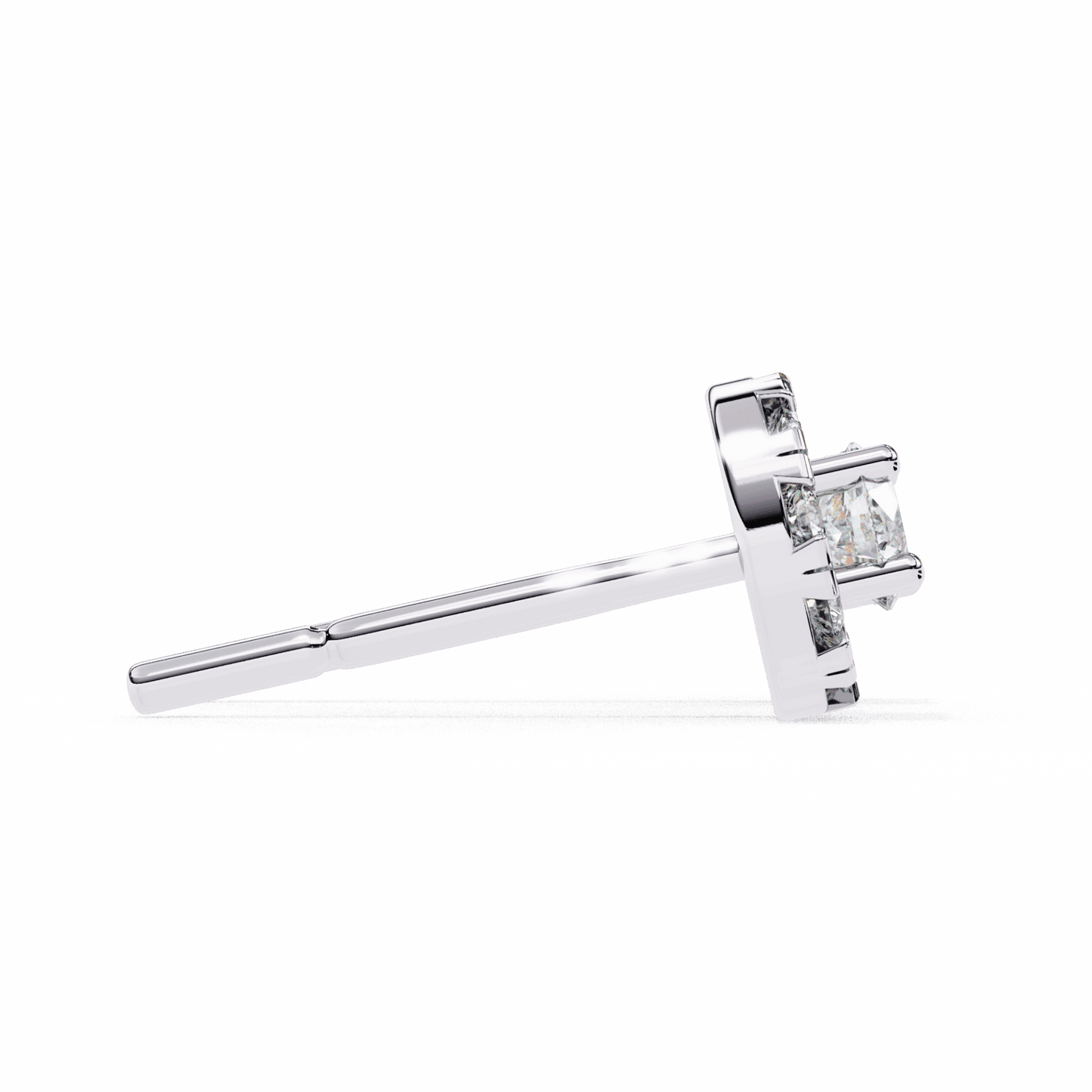 0.3 Carat Petite Round Duo Stud Earrings in Moissanite | House of Estara