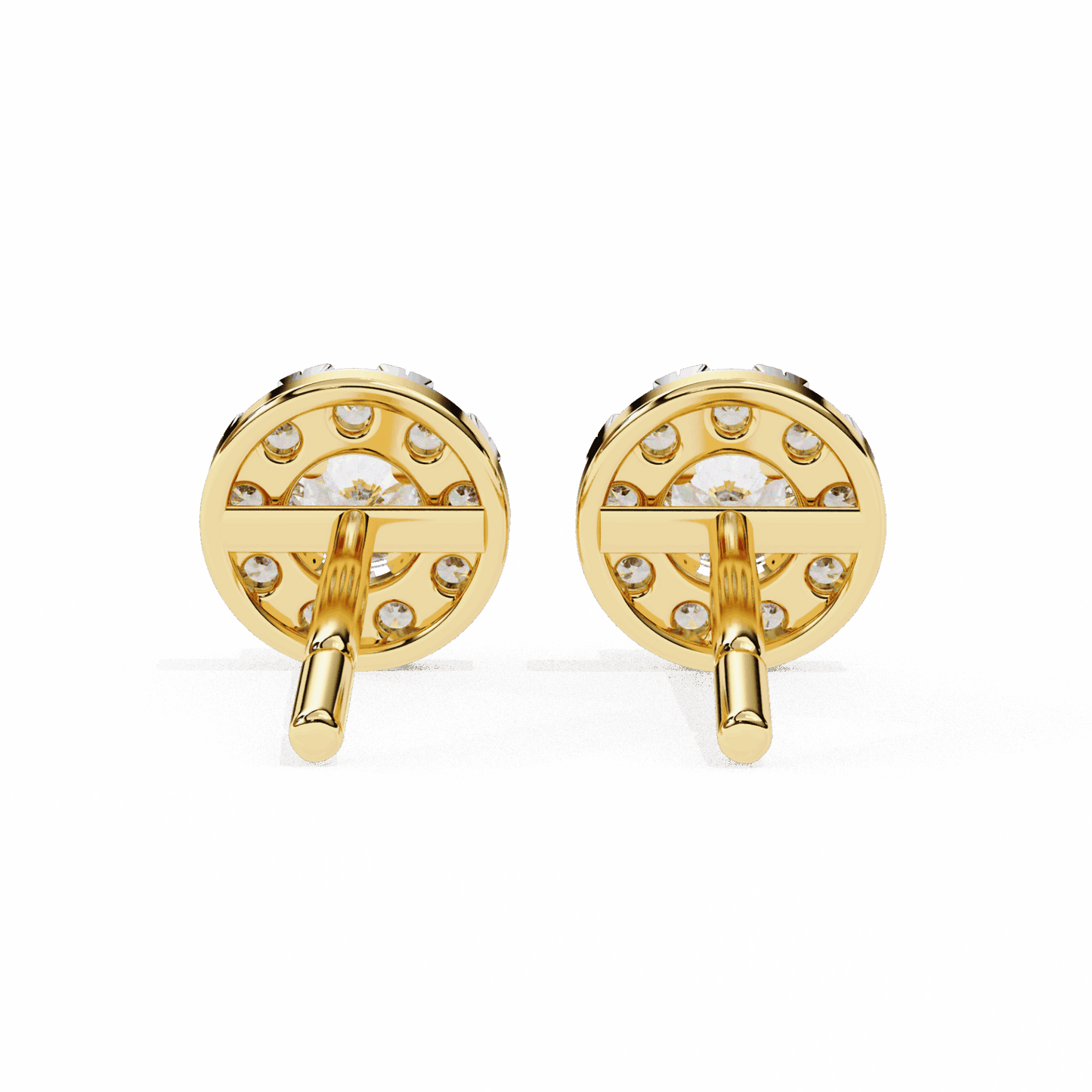 0.3 Carat Petite Round Duo Stud Earrings in Moissanite | House of Estara