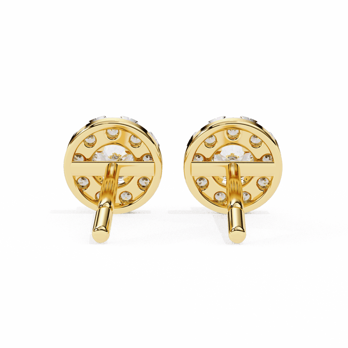 0.3 Carat Petite Round Duo Stud Earrings in Moissanite | House of Estara