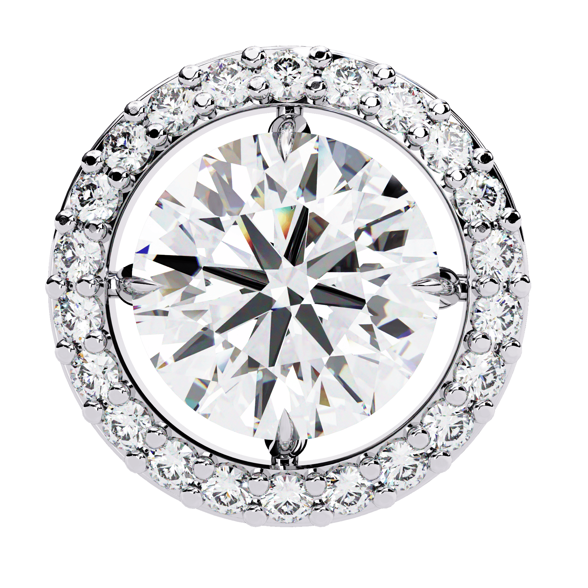 0.9 Carat Modern Round Duo Hoop Earrings in Moissanite | House of Estara