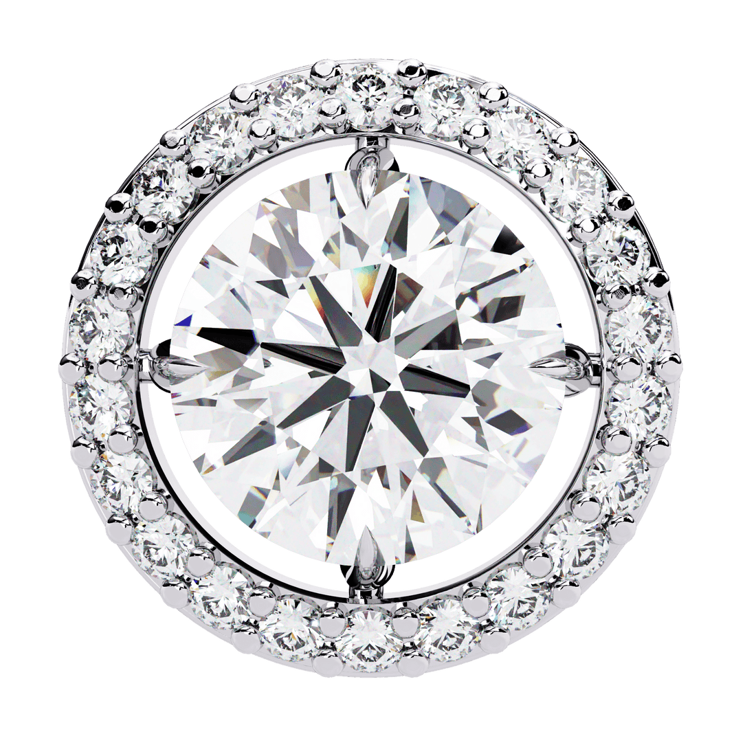 0.9 Carat Modern Round Duo Hoop Earrings in Moissanite | House of Estara
