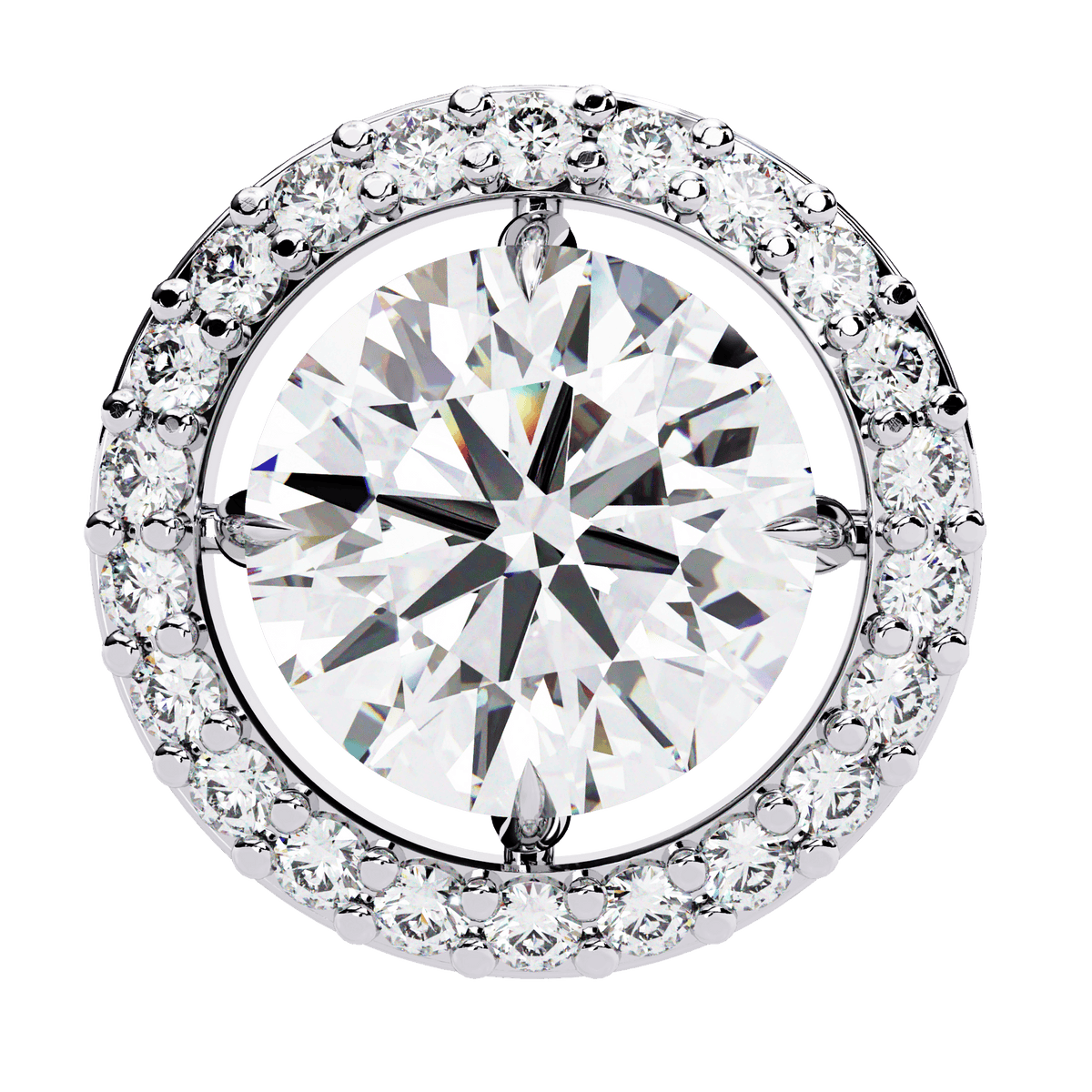 0.9 Carat Modern Round Duo Hoop Earrings in Moissanite | House of Estara