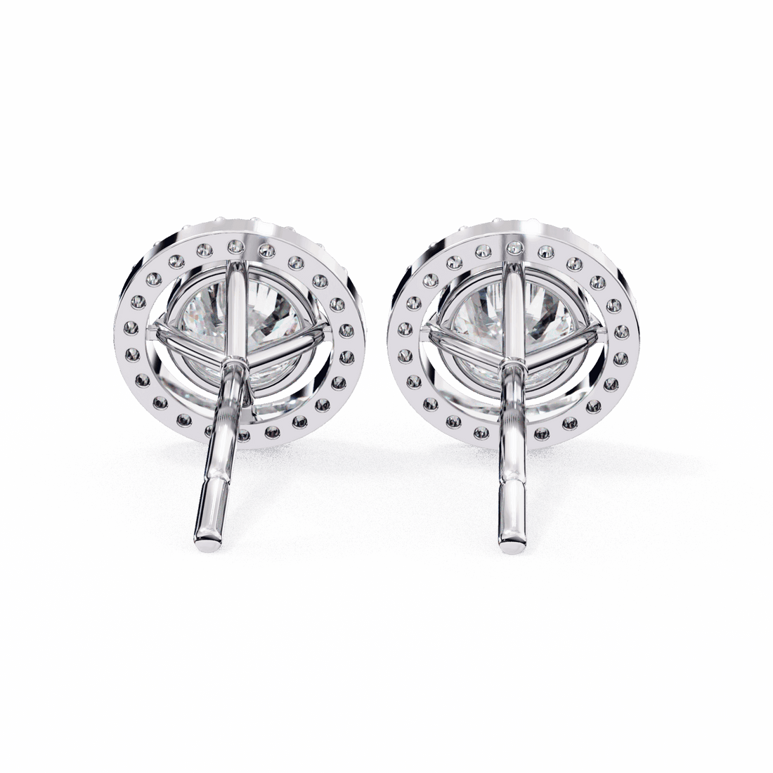 0.9 Carat Modern Round Duo Hoop Earrings in Moissanite | House of Estara