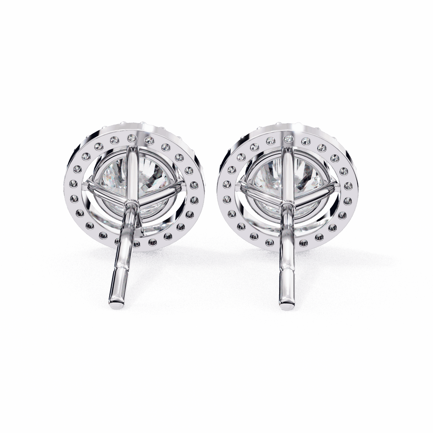0.9 Carat Modern Round Duo Hoop Earrings in Moissanite | House of Estara