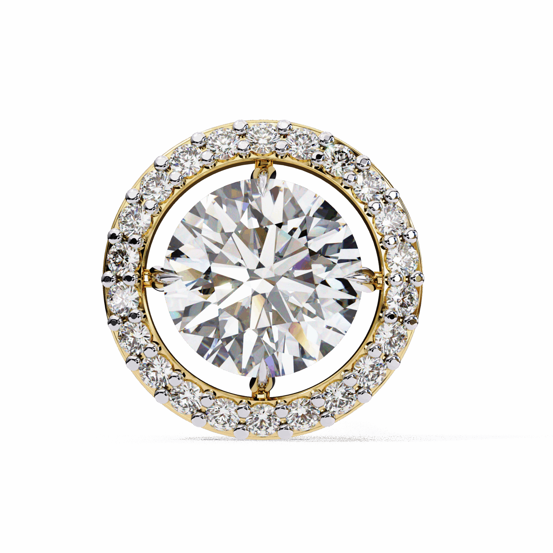 0.9 Carat Modern Round Duo Hoop Earrings in Moissanite | House of Estara