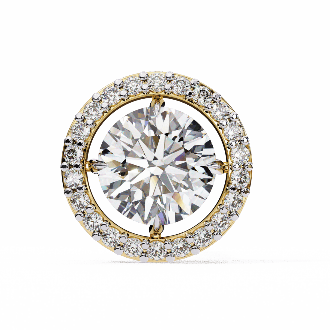 0.9 Carat Modern Round Duo Hoop Earrings in Moissanite | House of Estara