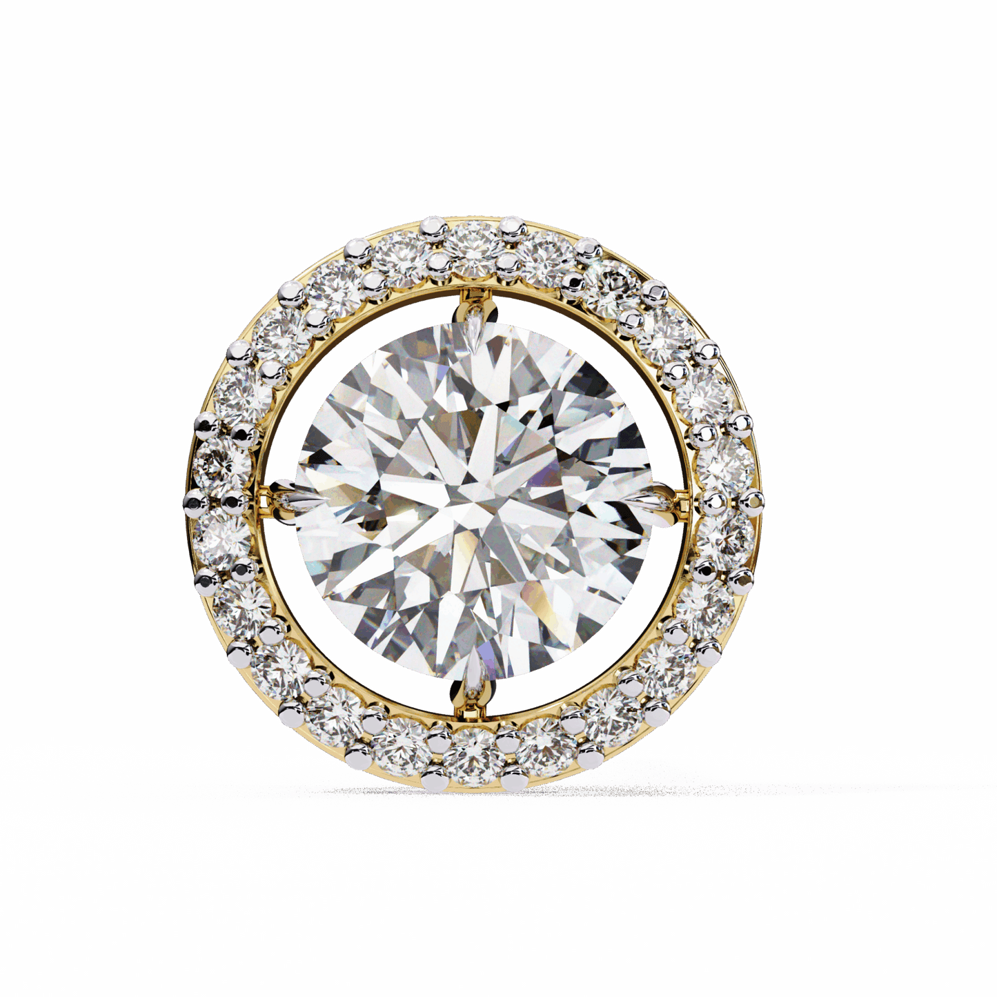 0.9 Carat Modern Round Duo Hoop Earrings in Moissanite | House of Estara