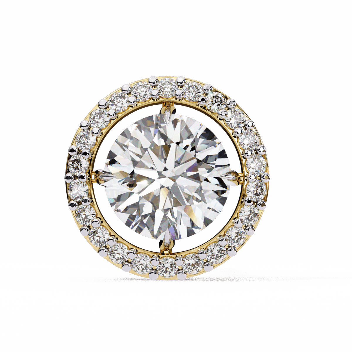 0.9 Carat Modern Round Duo Hoop Earrings in Moissanite | House of Estara