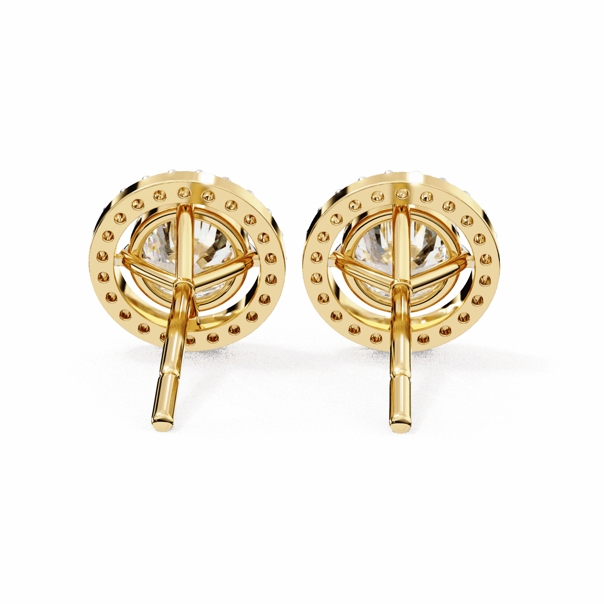 0.9 Carat Modern Round Duo Hoop Earrings in Moissanite | House of Estara