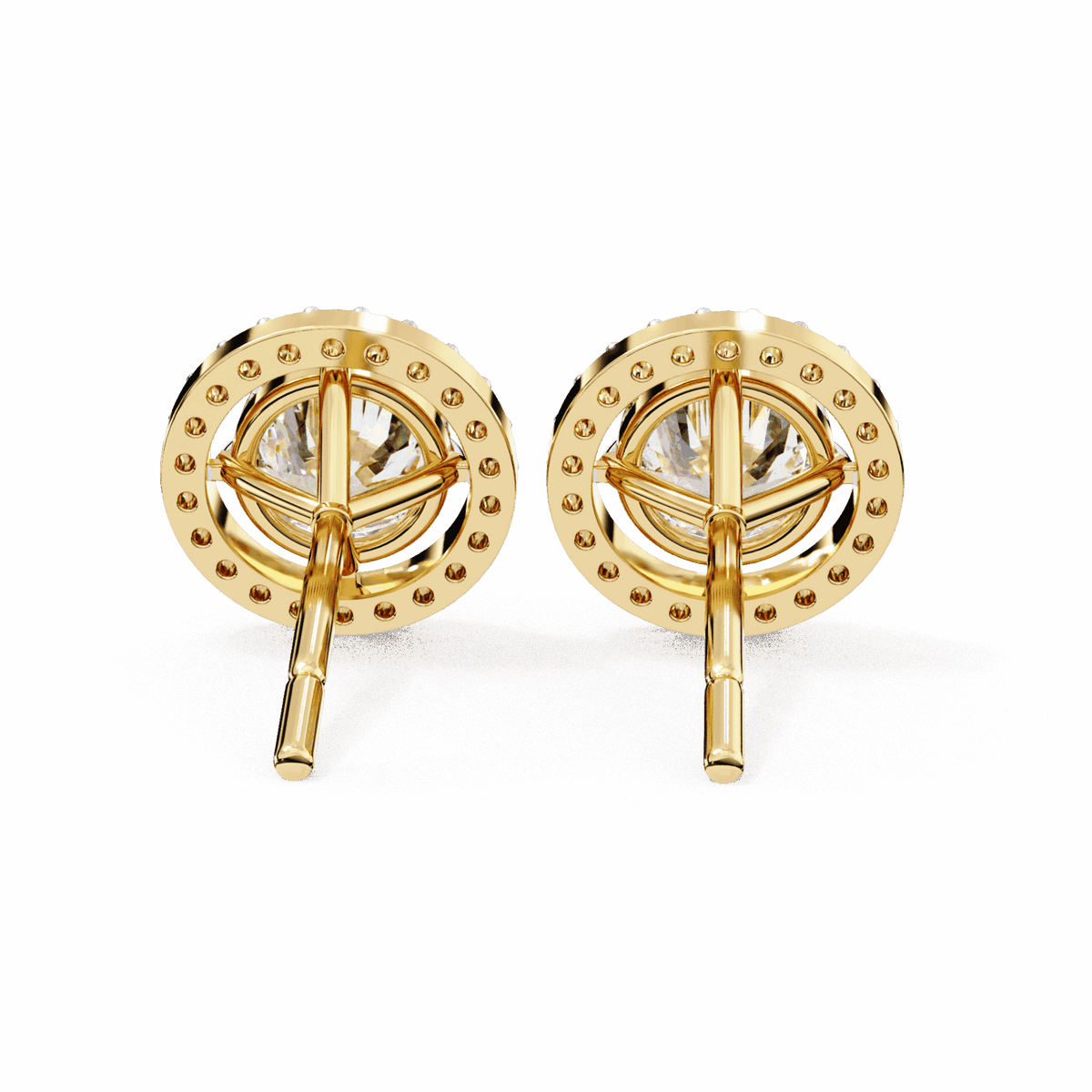 0.9 Carat Modern Round Duo Hoop Earrings in Moissanite | House of Estara