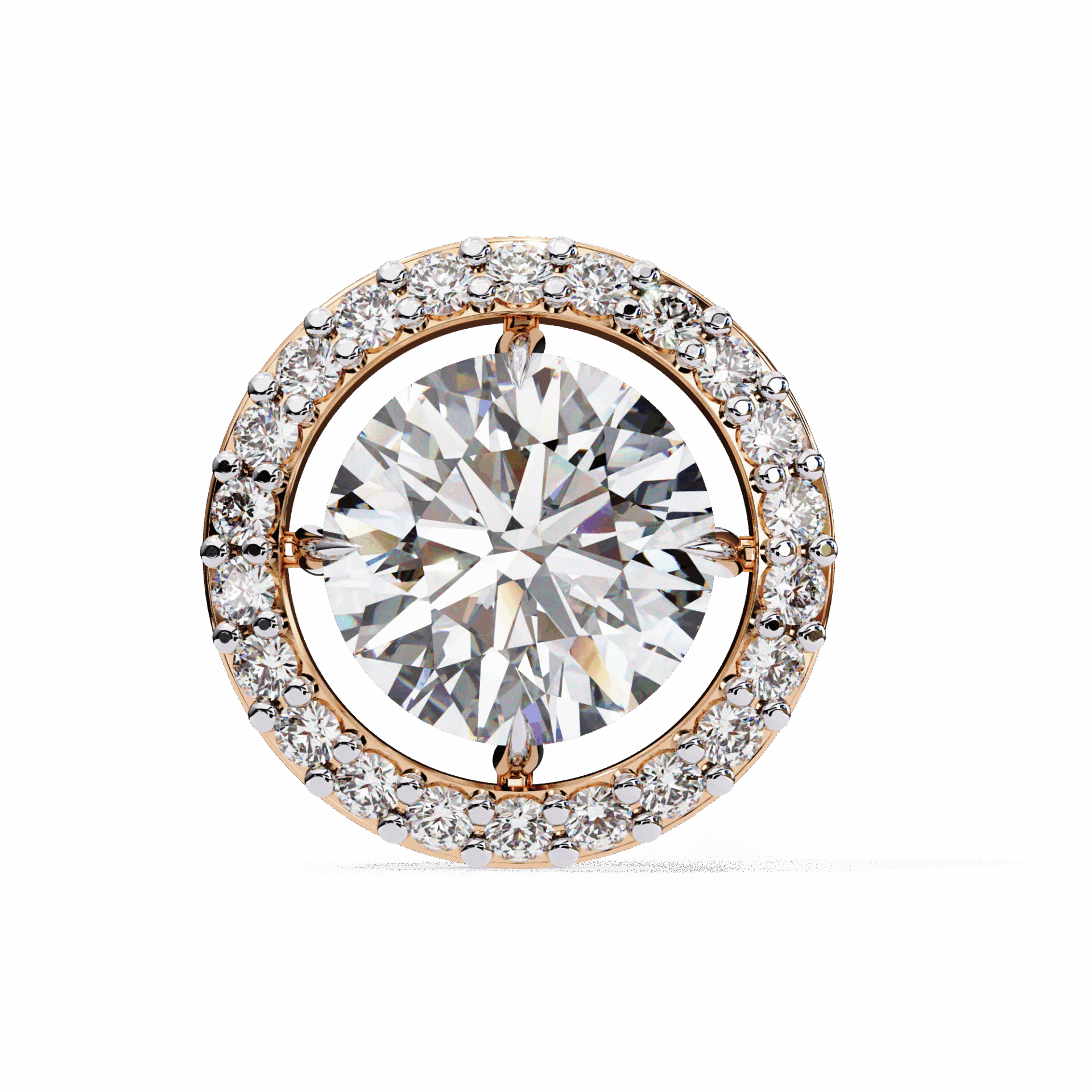 0.9 Carat Modern Round Duo Hoop Earrings in Moissanite | House of Estara