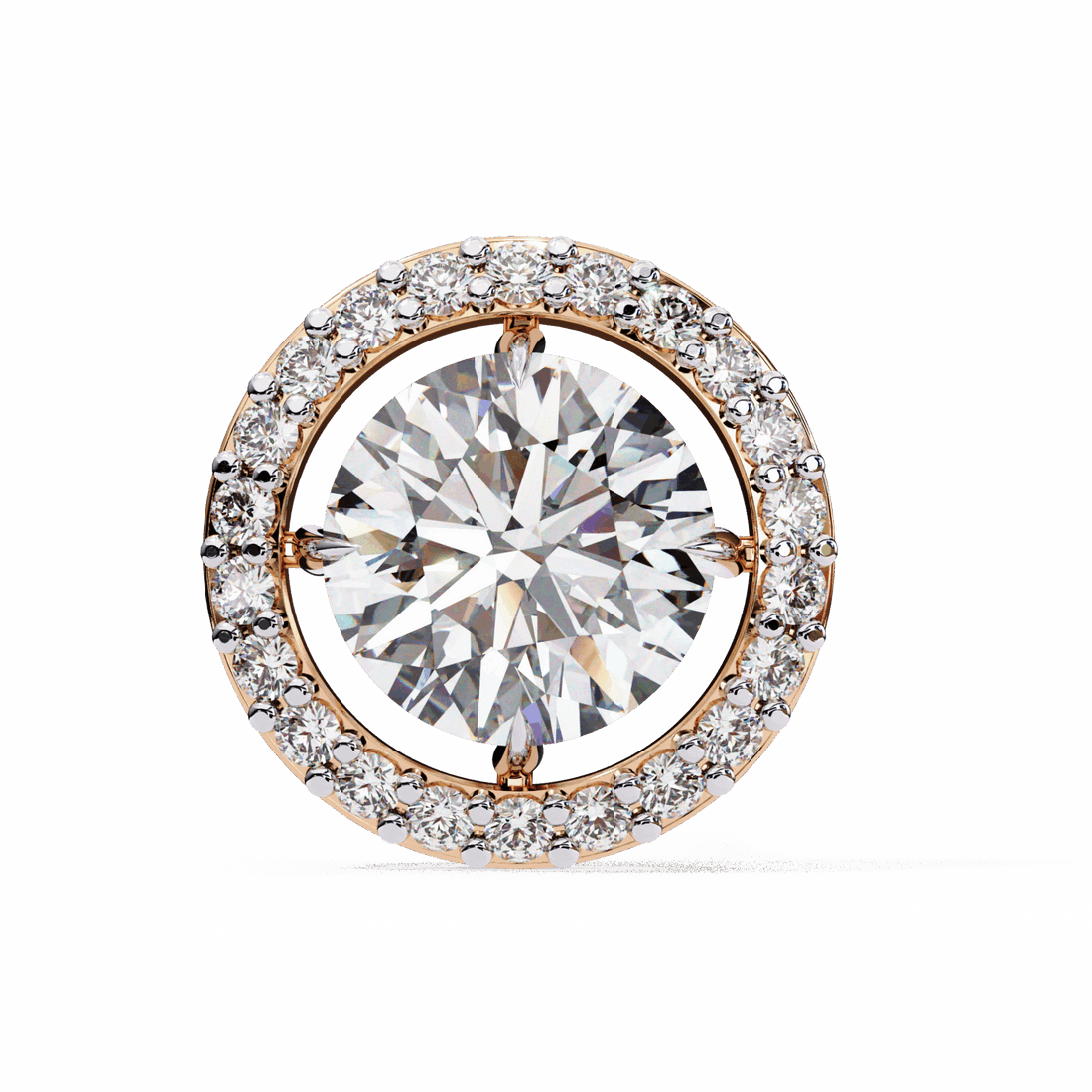 0.9 Carat Modern Round Duo Hoop Earrings in Moissanite | House of Estara