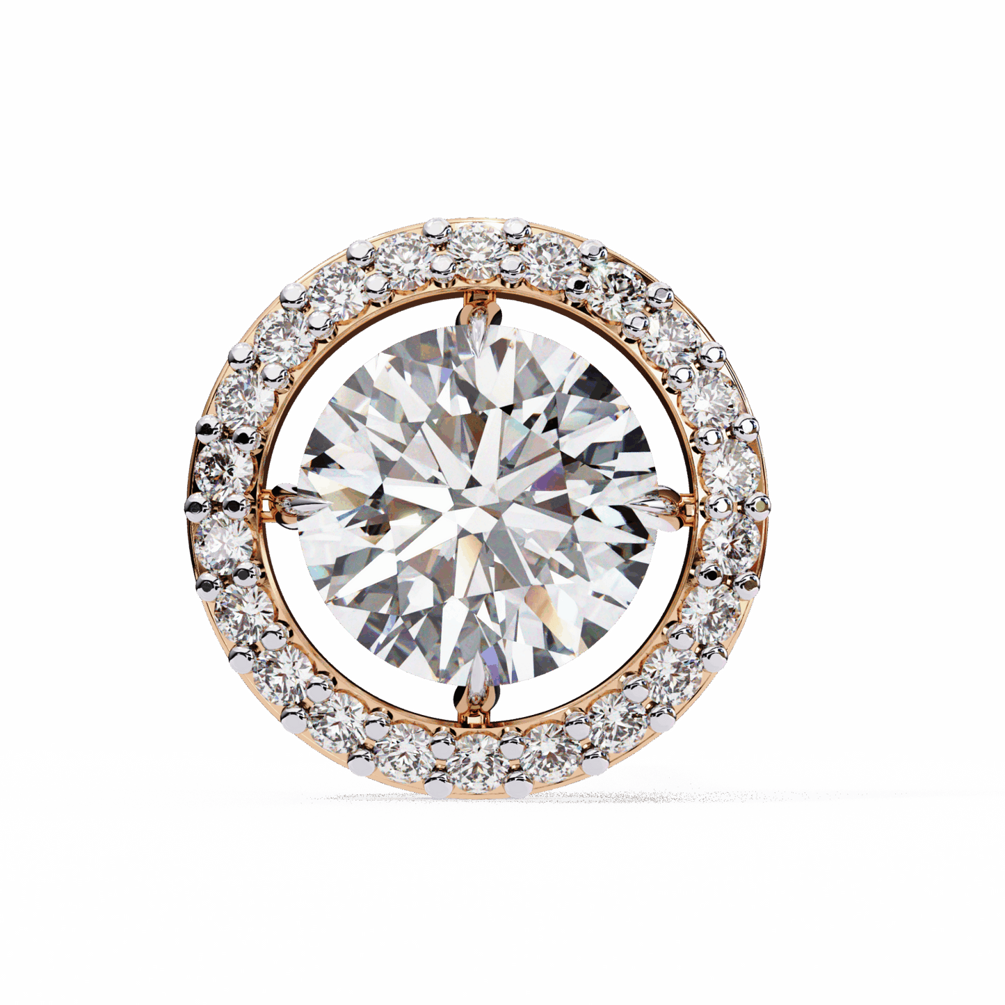 0.9 Carat Modern Round Duo Hoop Earrings in Moissanite | House of Estara