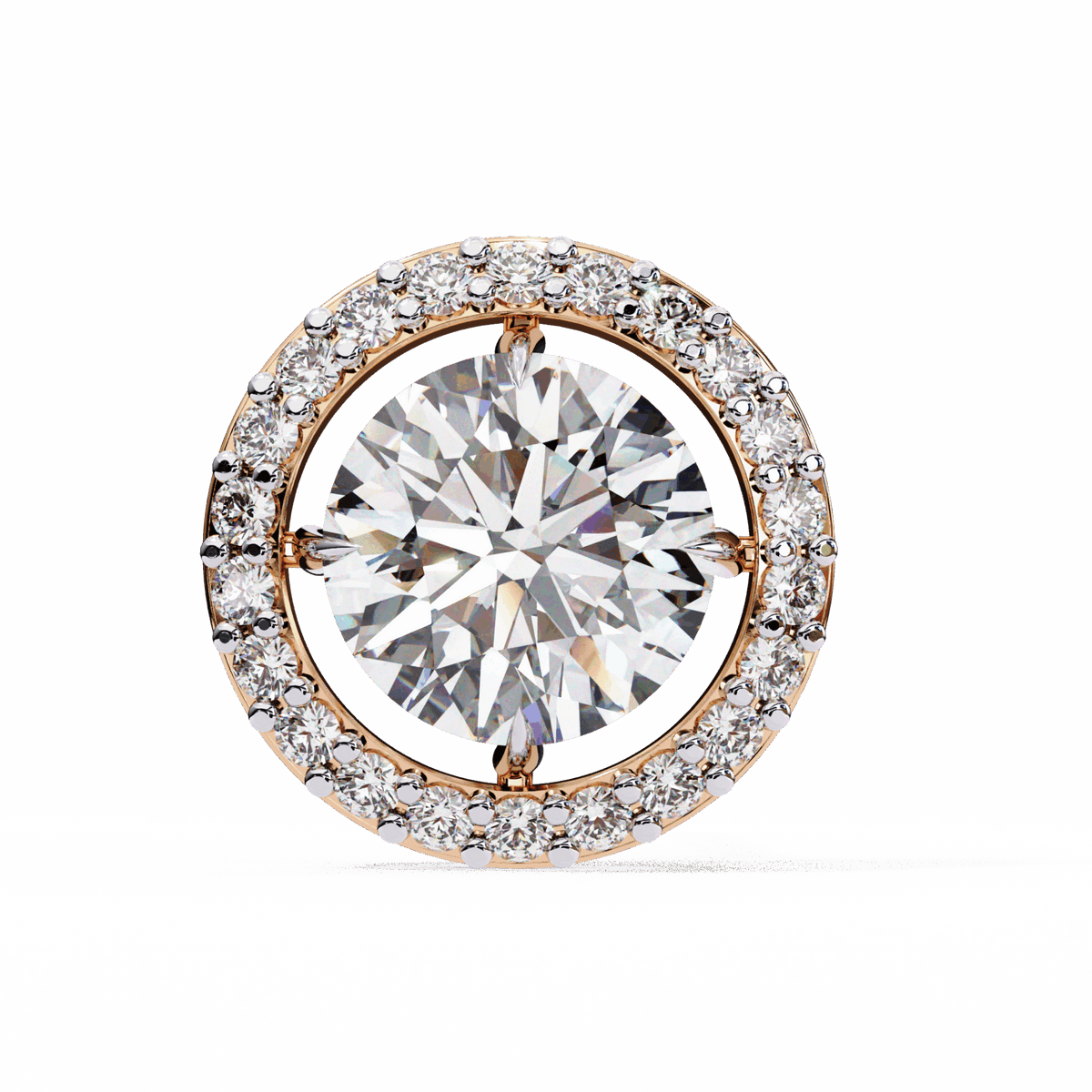 0.9 Carat Modern Round Duo Hoop Earrings in Moissanite | House of Estara