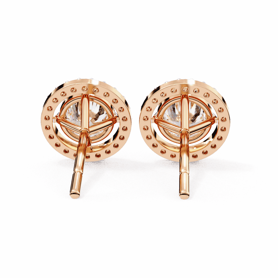 0.9 Carat Modern Round Duo Hoop Earrings in Moissanite | House of Estara