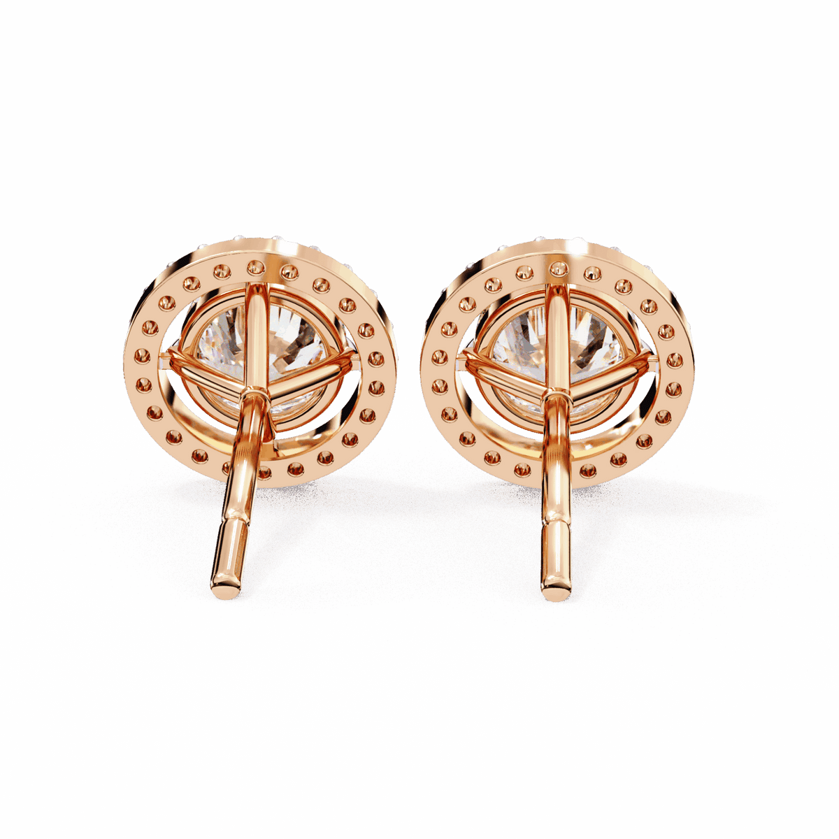0.9 Carat Modern Round Duo Hoop Earrings in Moissanite | House of Estara