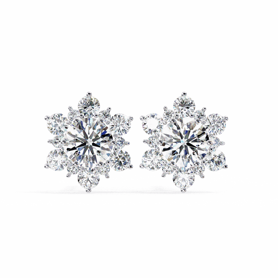 Minimal Round Trio Stud Earrings