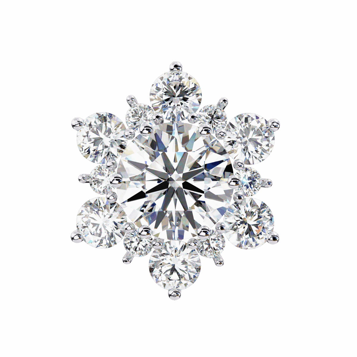 1.5 Carat Minimal Round Trio Stud Earrings in Moissanite | House of Estara