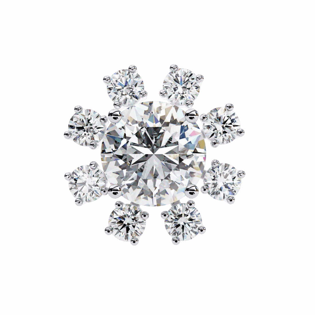 1.25 Carat Modern Round Duo Stud Earrings in Moissanite | House of Estara