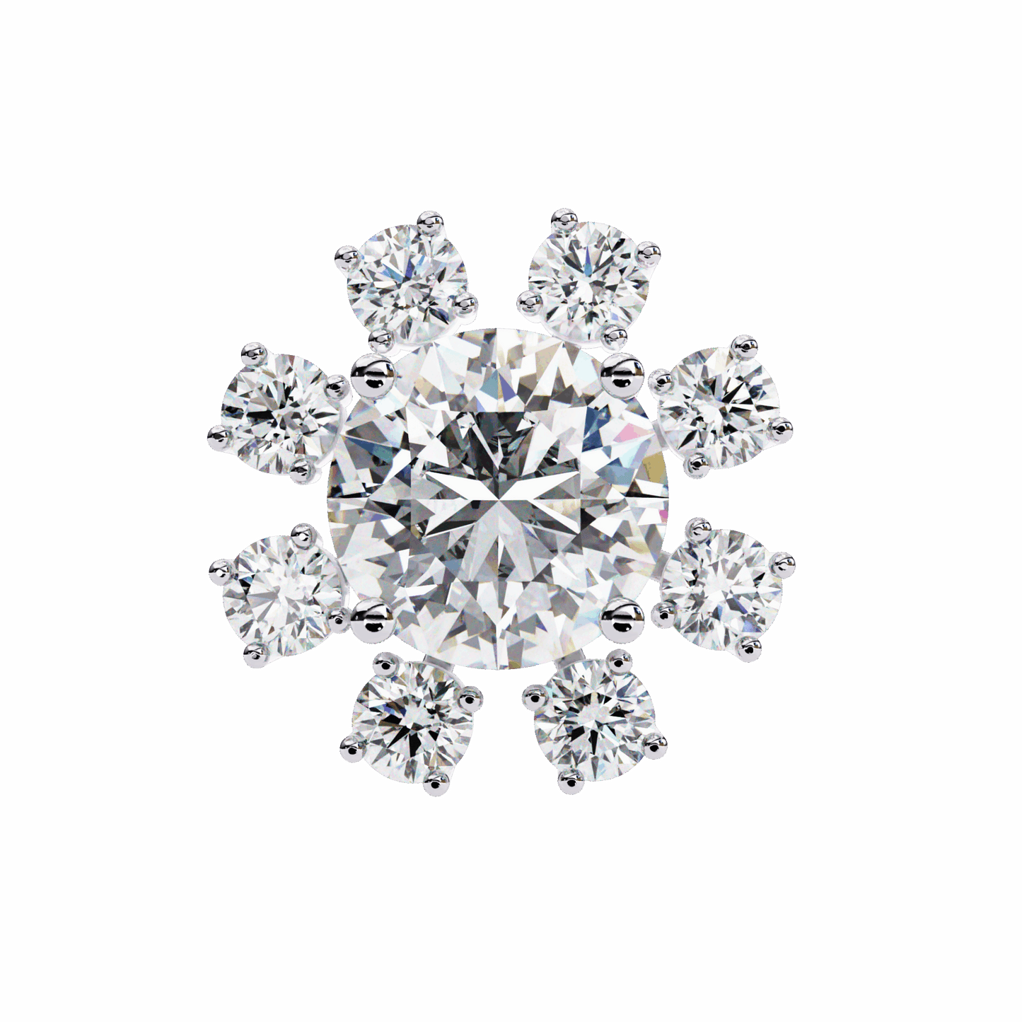 1.25 Carat Modern Round Duo Stud Earrings in Moissanite | House of Estara