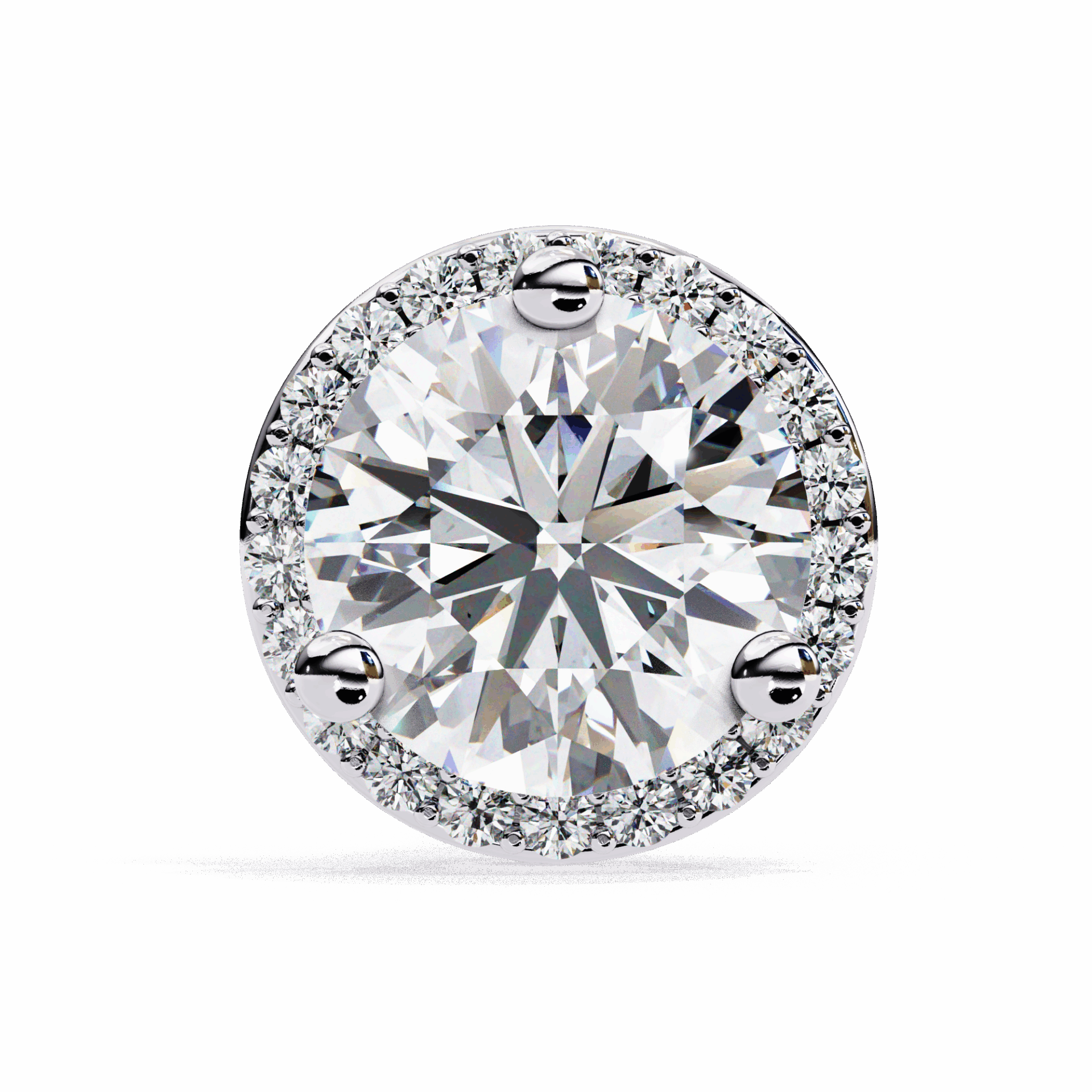 2 Carat Dual Round Stud Earrings in Moissanite | House of Estara