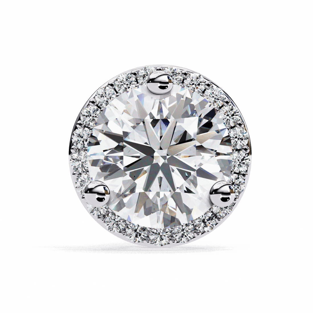 2 Carat Dual Round Stud Earrings in Moissanite | House of Estara