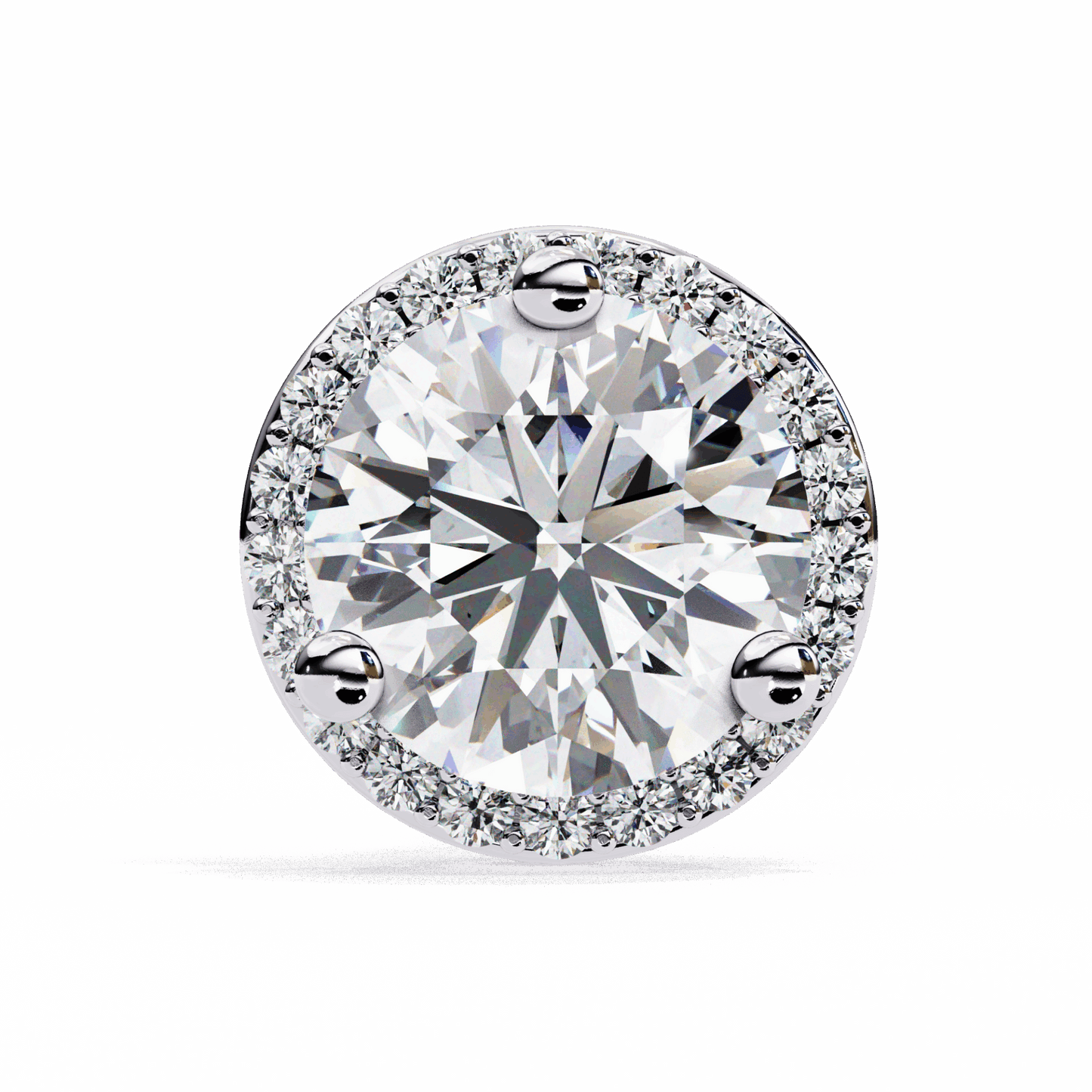 2 Carat Dual Round Stud Earrings in Moissanite | House of Estara