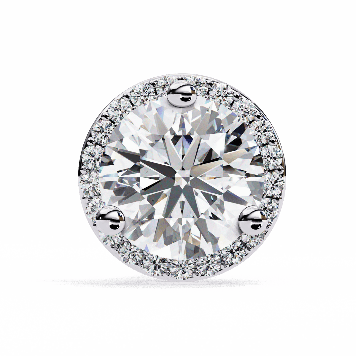 2 Carat Dual Round Stud Earrings in Moissanite | House of Estara