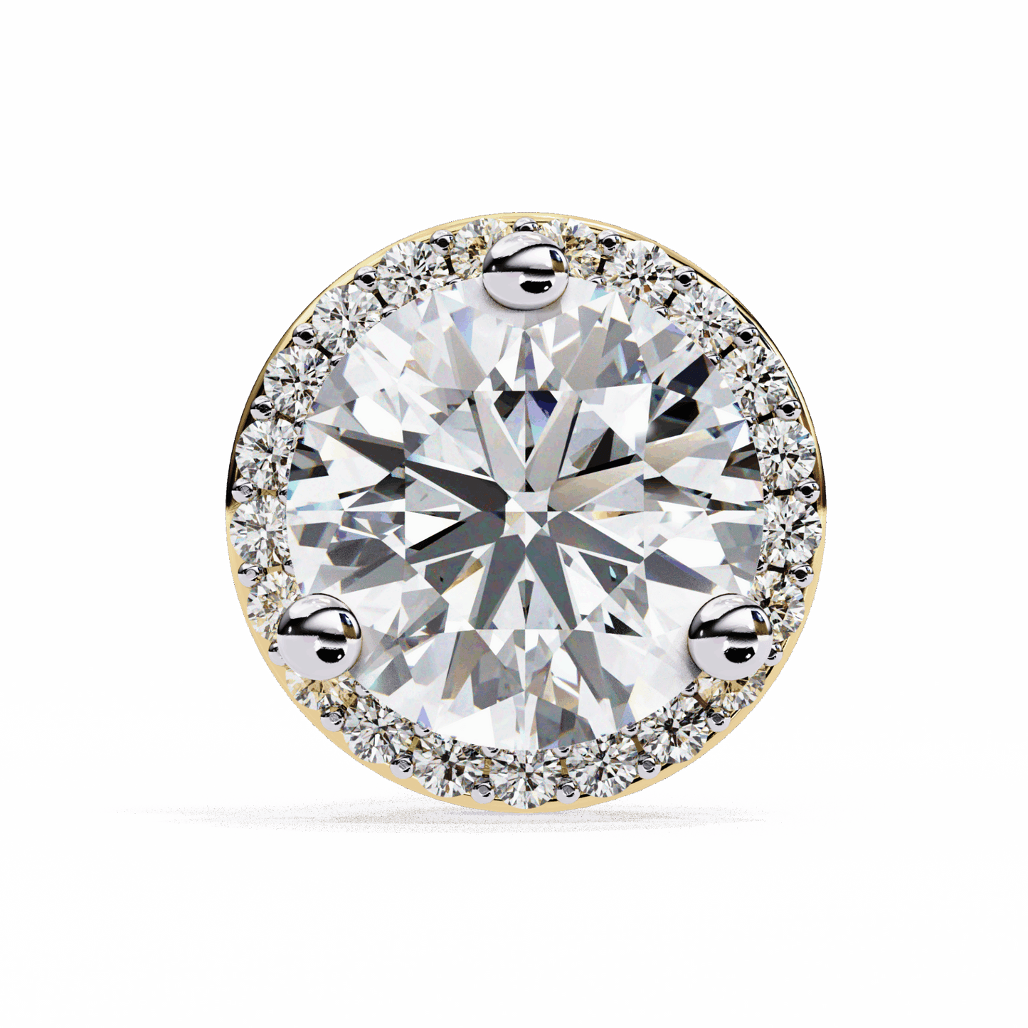 2 Carat Dual Round Stud Earrings in Moissanite | House of Estara