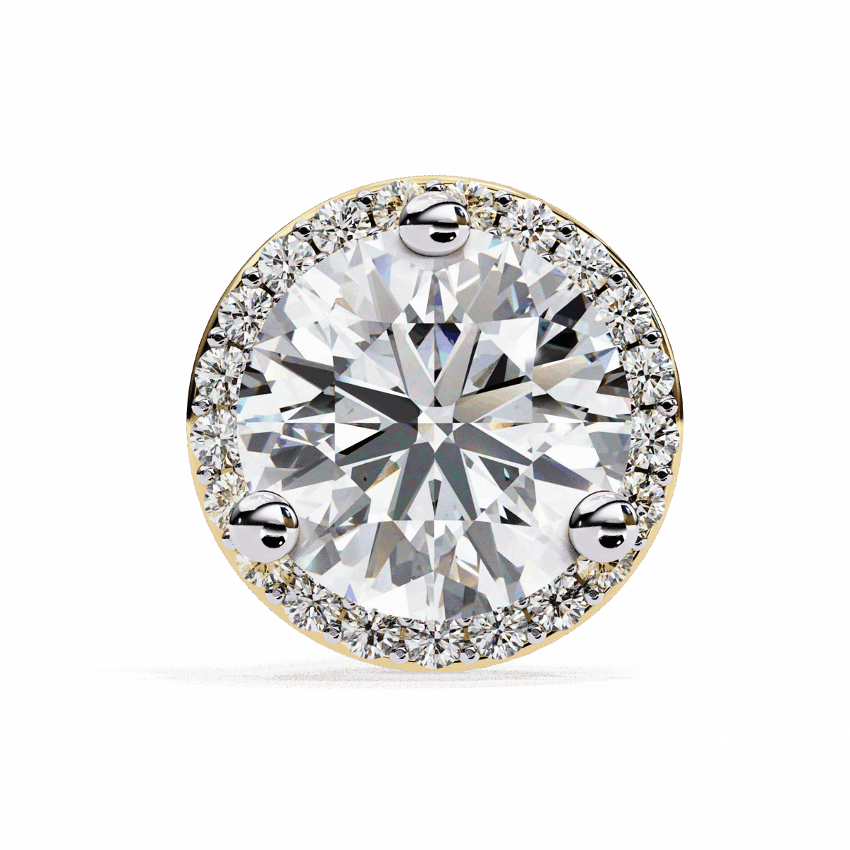 2 Carat Dual Round Stud Earrings in Moissanite | House of Estara