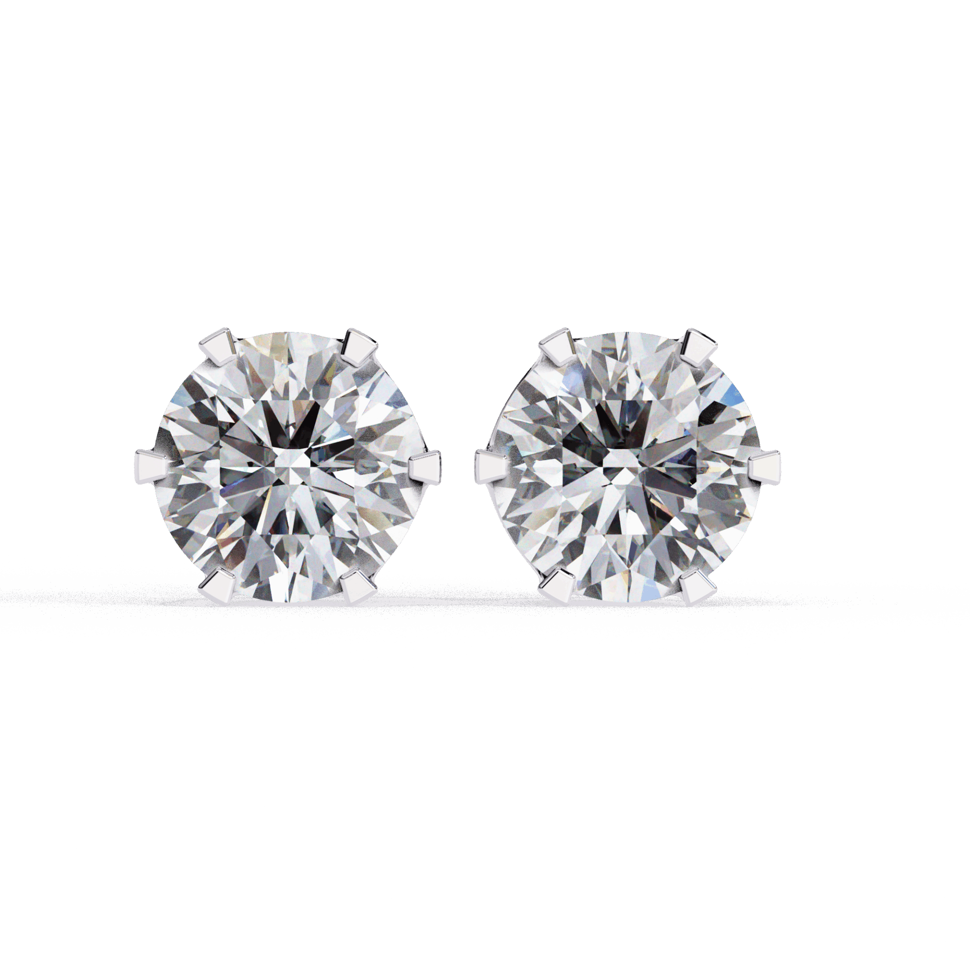 2.5 Carat Eternal Round Solitaire Hoop Earrings in Moissanite | House of Estara