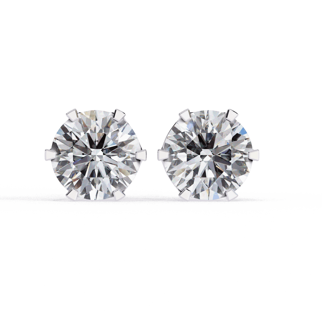 2.5 Carat Eternal Round Solitaire Hoop Earrings in Moissanite | House of Estara