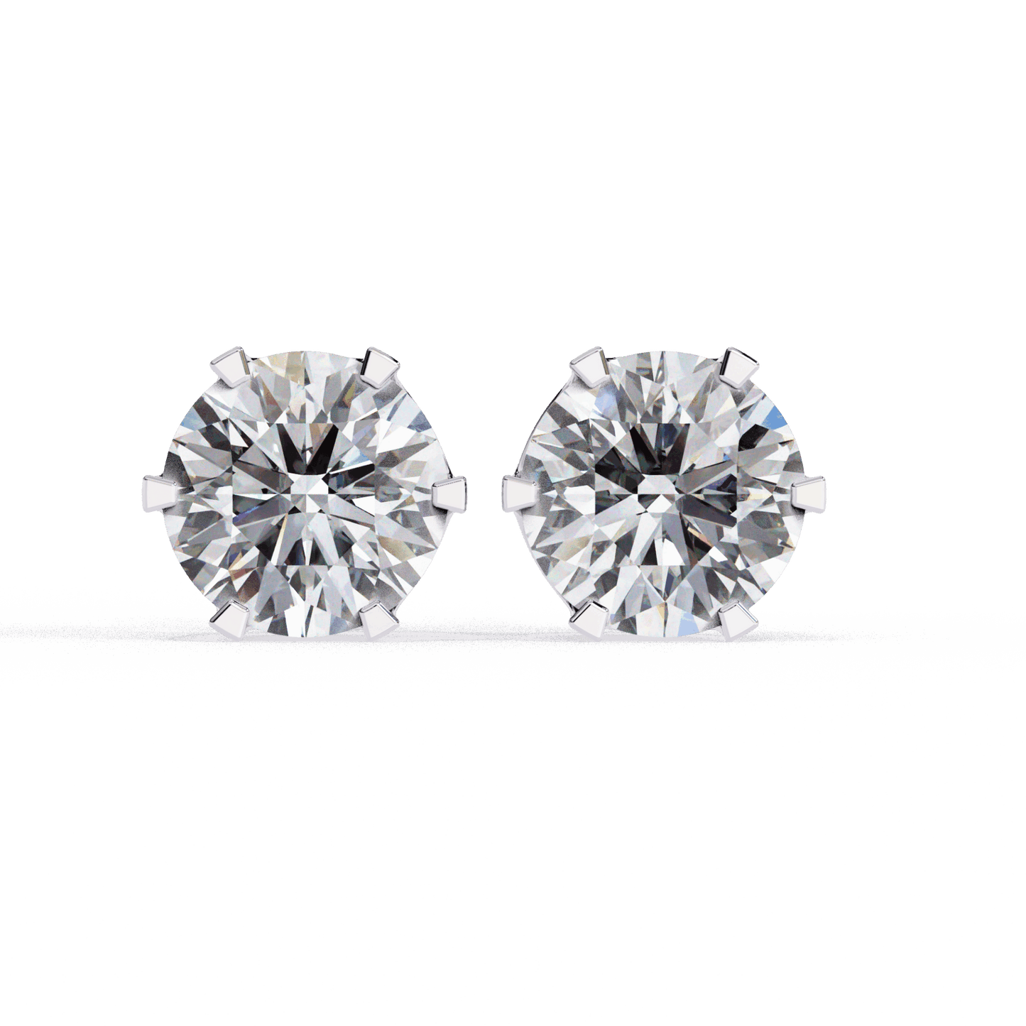 2.5 Carat Eternal Round Solitaire Hoop Earrings in Moissanite | House of Estara