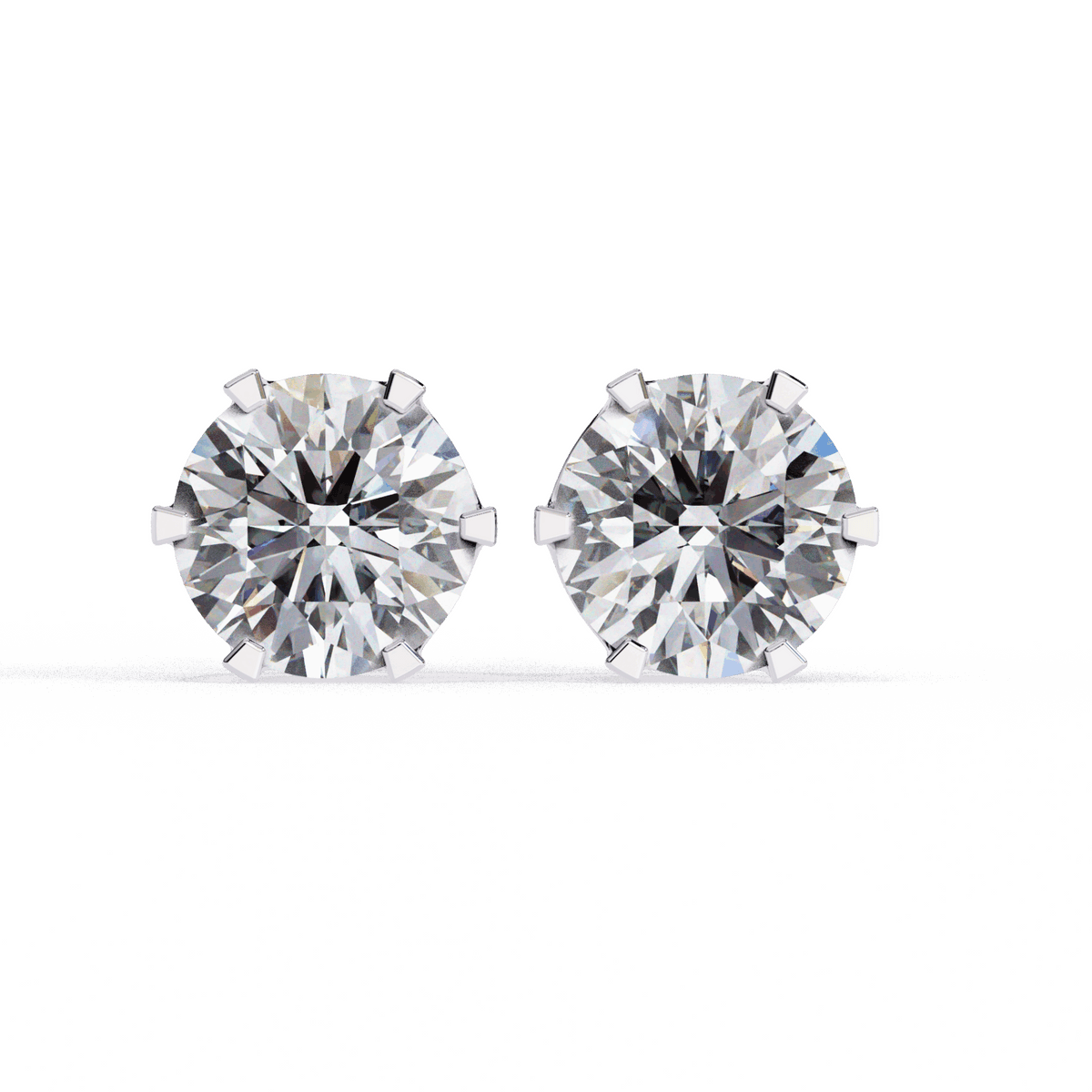 2.5 Carat Eternal Round Solitaire Hoop Earrings in Moissanite | House of Estara